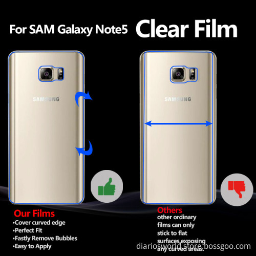 Easy Stall HD Crystal screen protector film Front & Back for Samsung Galaxy Note5